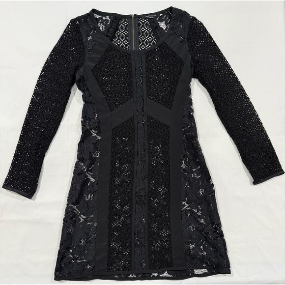 Nanette Lepore Lace Panel Dress Long Sleeve Size 6 (080) - Picture 5 of 11